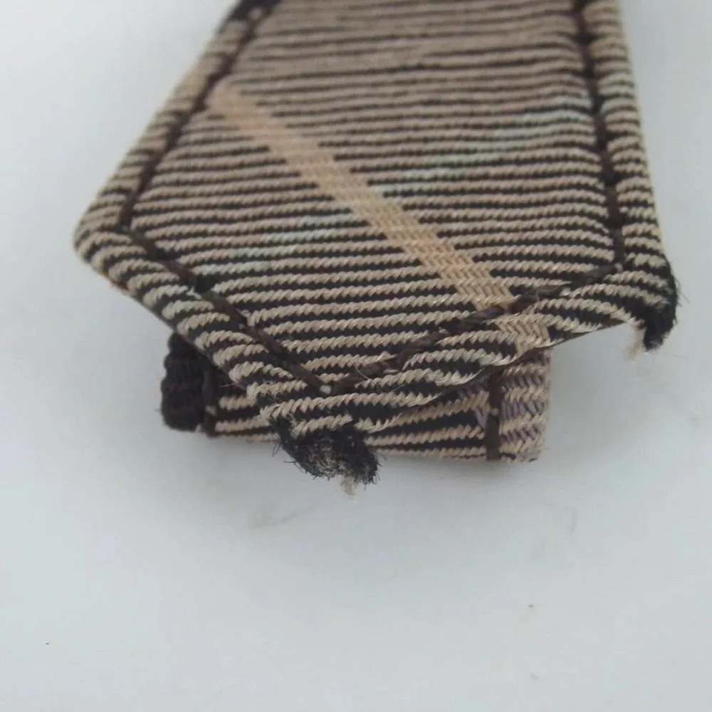 Authentic Preloved BURBERRY Nova Check charm leather/metal